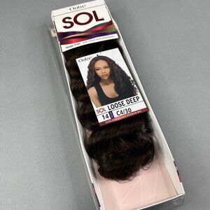 14” SOL Loose Deep #4/30 Brown & Honey SOL Synthetic Blend Mixed Hair Extensions